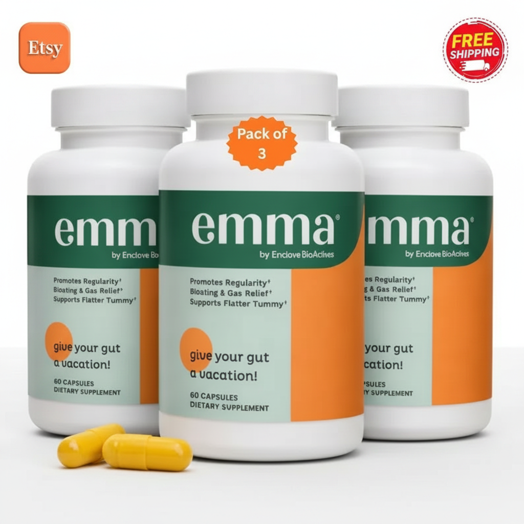 Emma Relief Gut Health Supplement – 3 Pack (180 Capsules) | KONSCIENS KETO