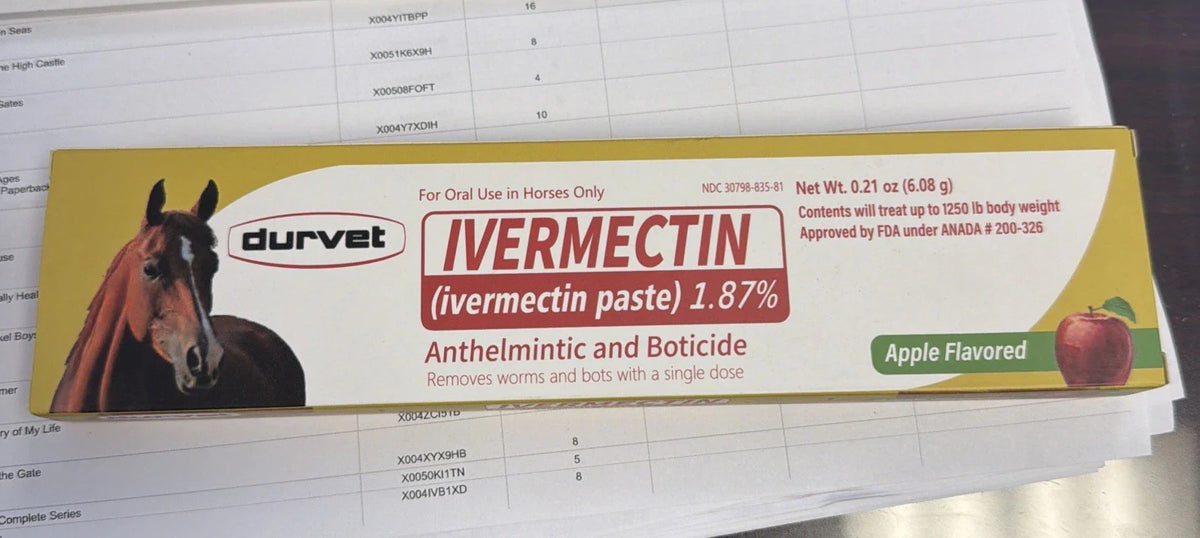 Durvet Invermectin Paste Dewormer, Apple Flavor - 6.08g